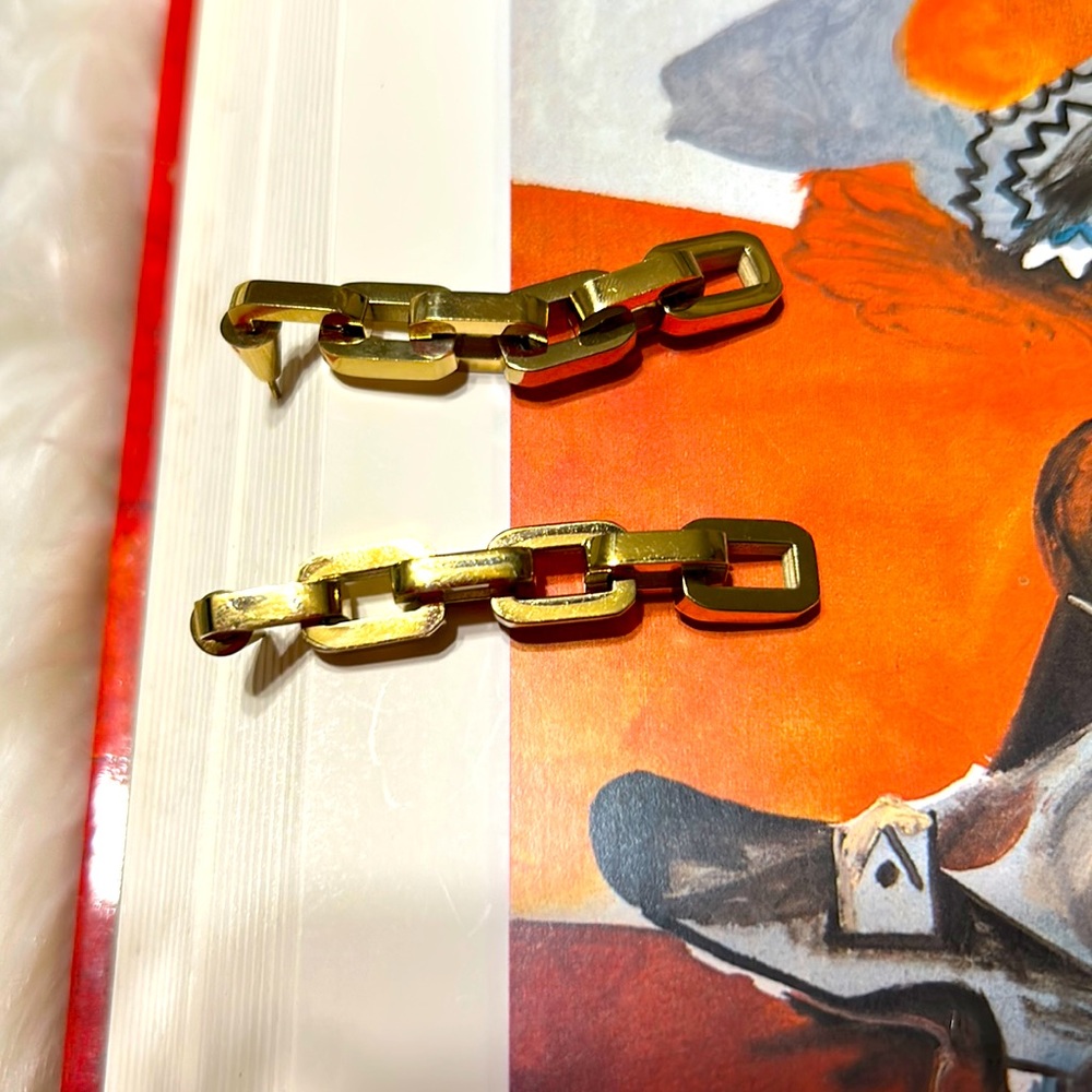 Eddie Borgo Supra Link Gold Earrings - Picture 3 of 6